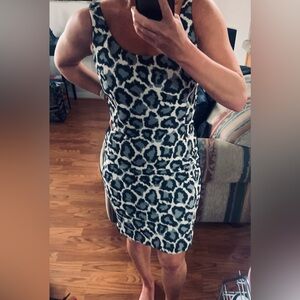 Diane Von Furstenberg Black and White Bodycon Mini Dress